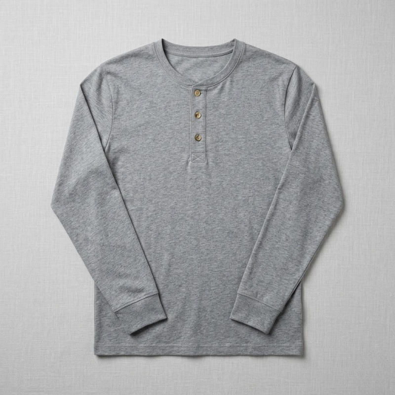 Long Sleeve Henley Shirt