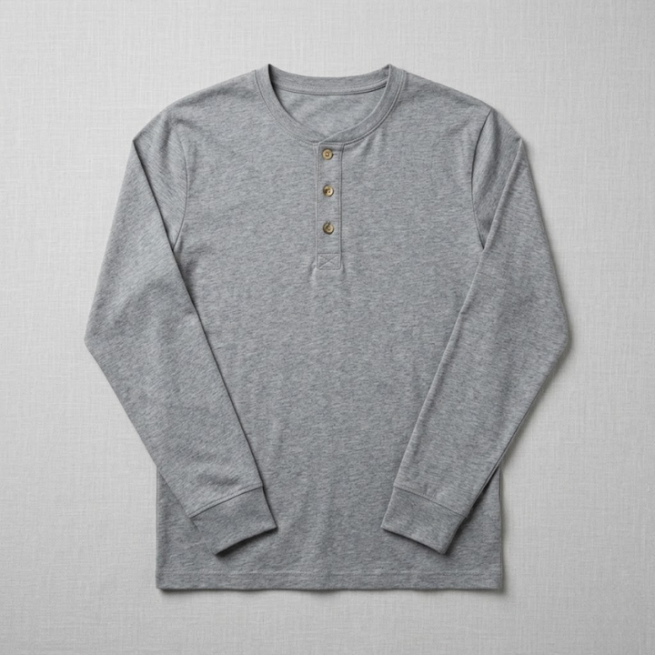 Long Sleeve Henley Shirt