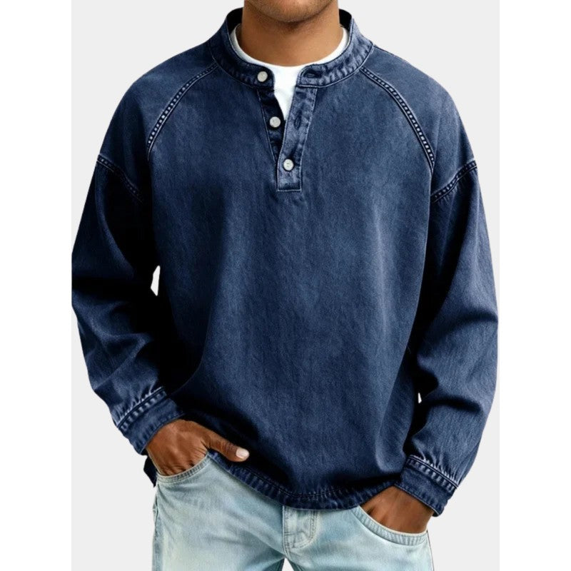 Men's Button-Up Shirt - Band Collar