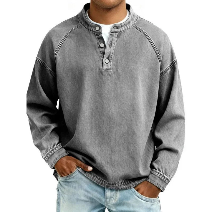 Men's Button-Up Shirt - Band Collar