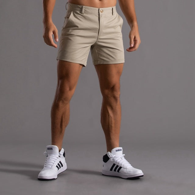 Men's Chino Shorts - Flat Front Woven Above Knee