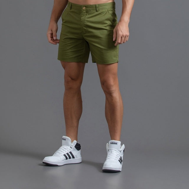 Men's Chino Shorts - Flat Front Woven Above Knee