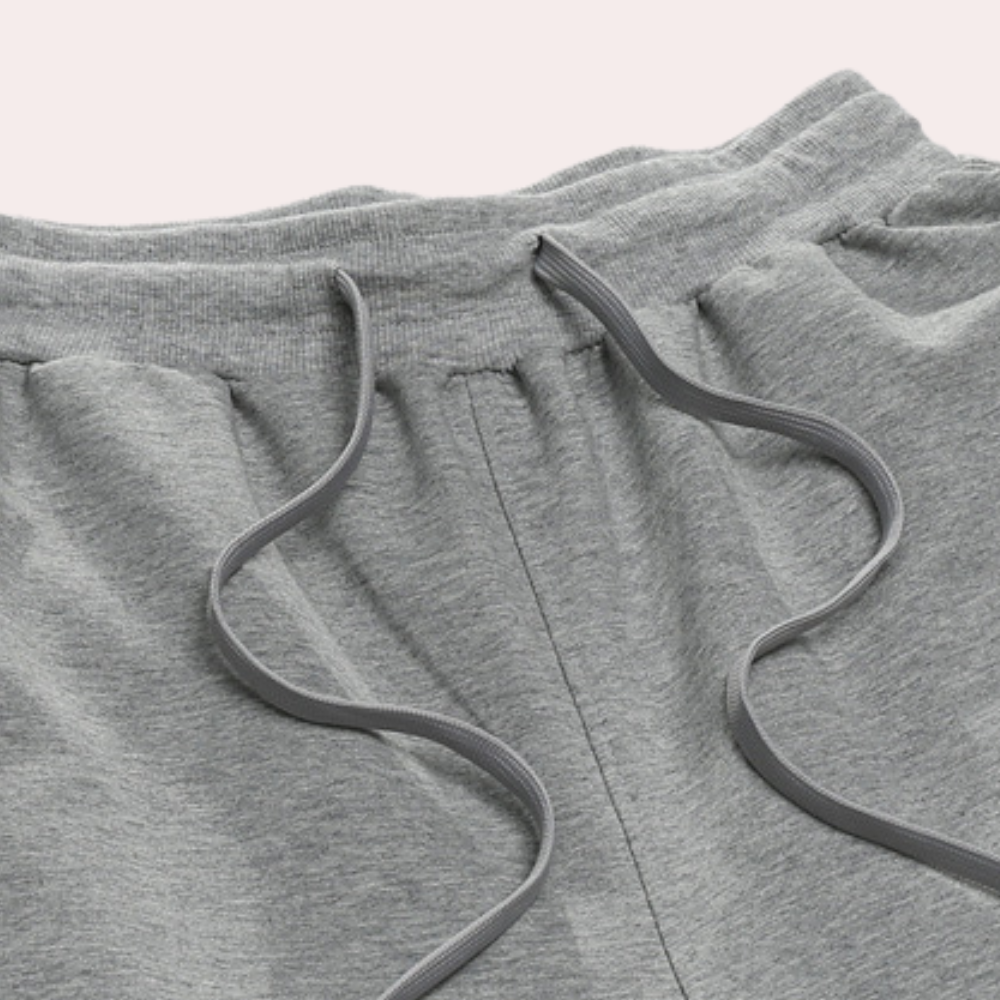 Men's Drawstring Sweatpants - Elastic Waist Straight Leg Jersey Knit