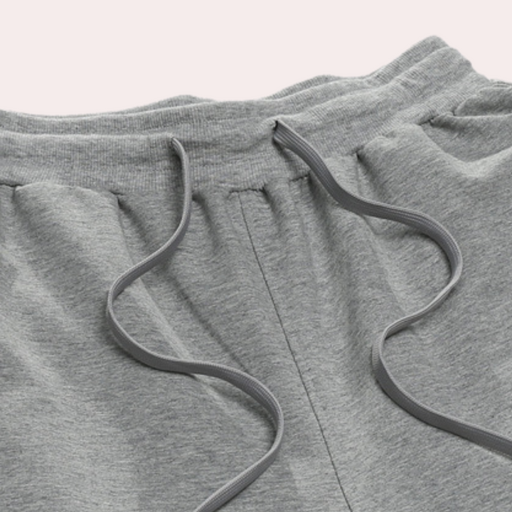 Men's Drawstring Sweatpants - Elastic Waist Straight Leg Jersey Knit