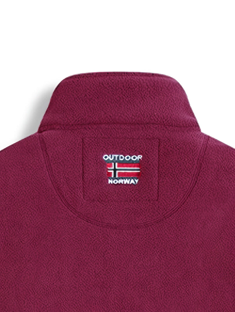 Men's Fleece Jacket - Full Zip Stand Collar Outdoor Top