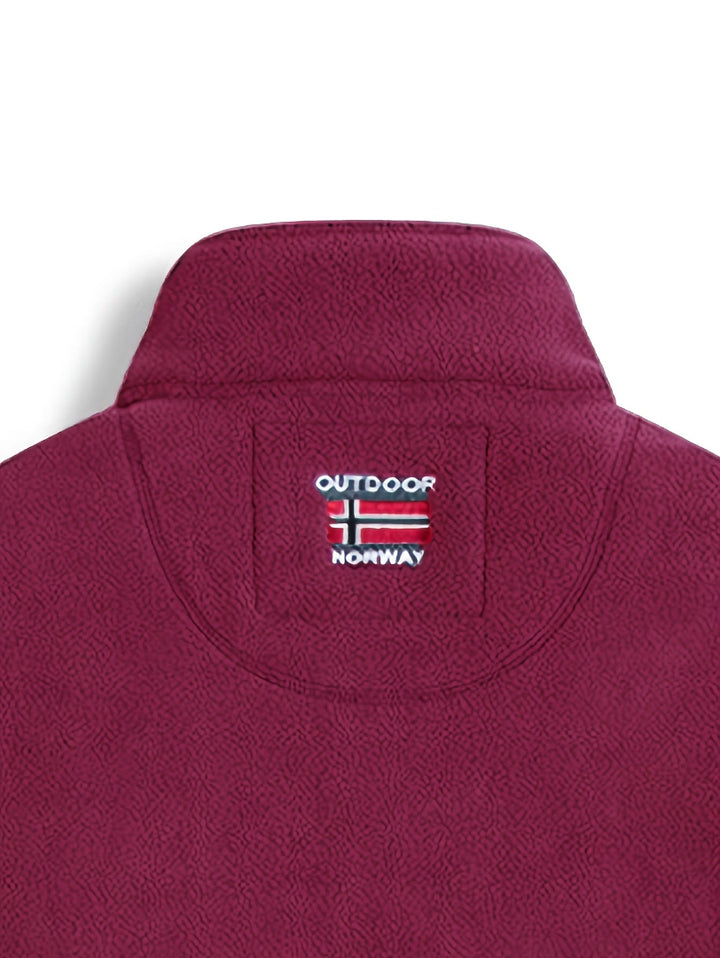 Men's Fleece Jacket - Full Zip Stand Collar Outdoor Top