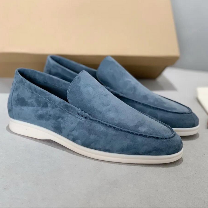 Men's Suede Loafers - Slip On Moccasin Round Toe