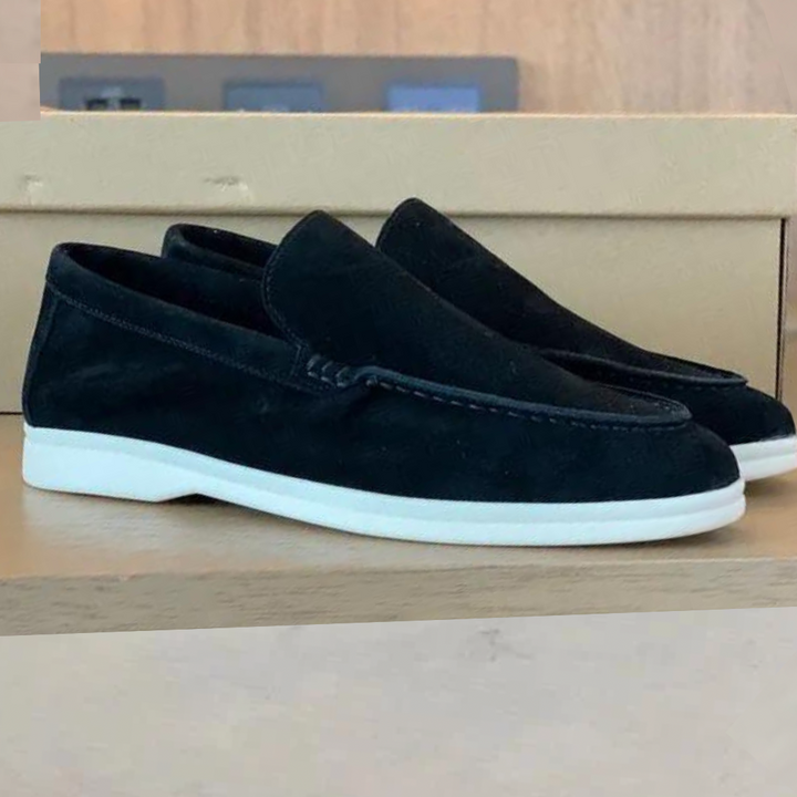 Men's Suede Loafers - Slip On Moccasin Round Toe