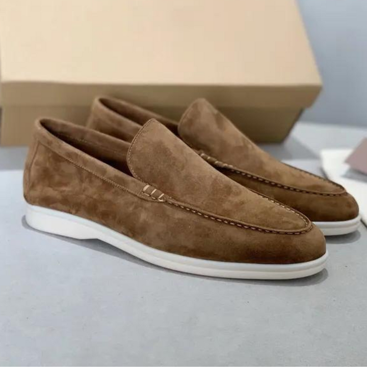 Men's Suede Loafers - Slip On Moccasin Round Toe