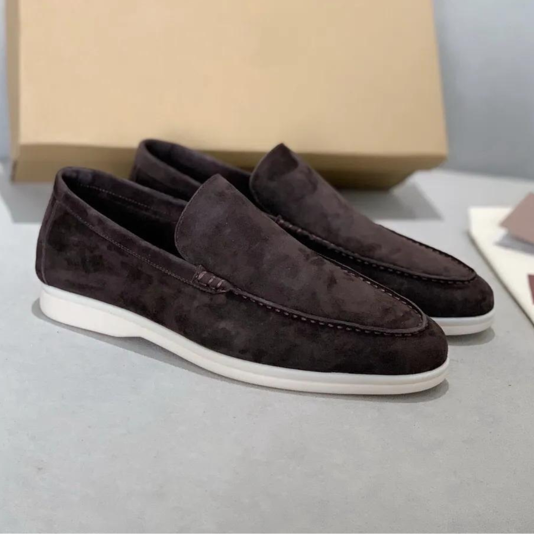 Men's Suede Loafers - Slip On Moccasin Round Toe