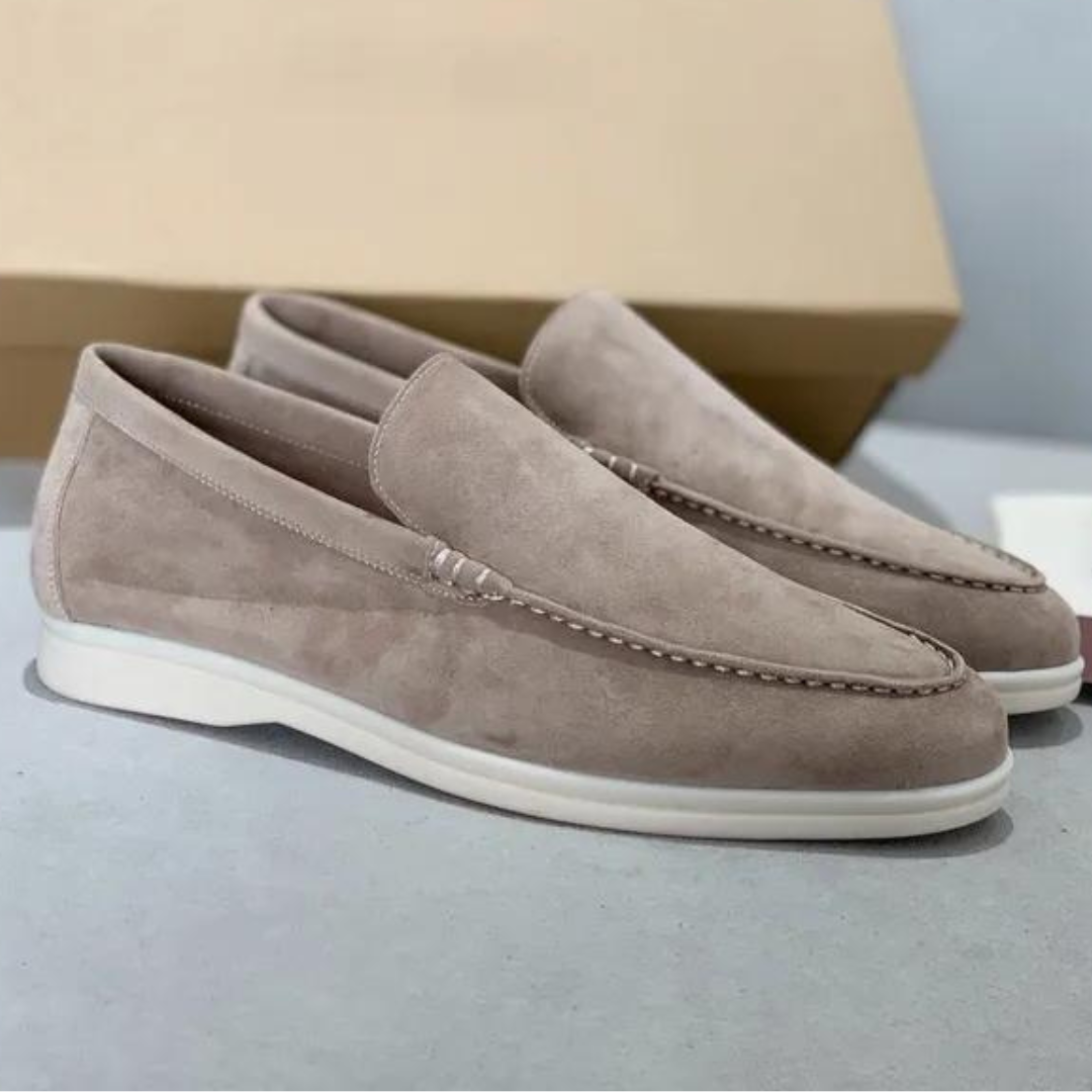 Men's Suede Loafers - Slip On Moccasin Round Toe
