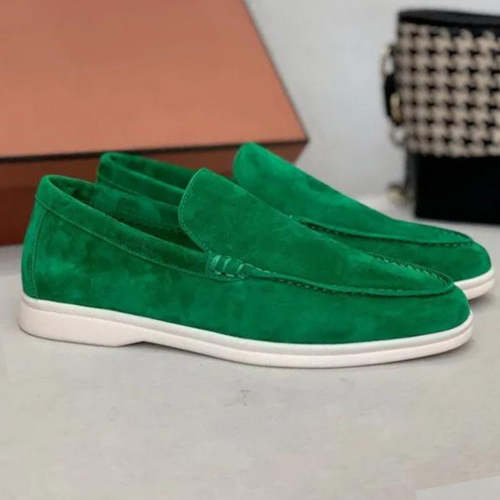 Men's Suede Loafers - Slip On Moccasin Round Toe