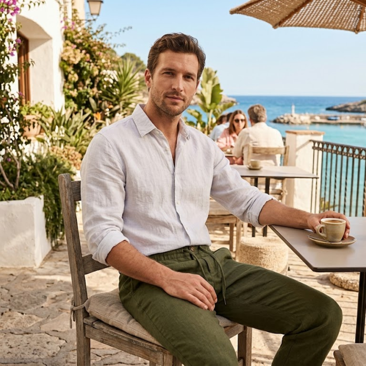 Relaxed Linen Blend Trousers