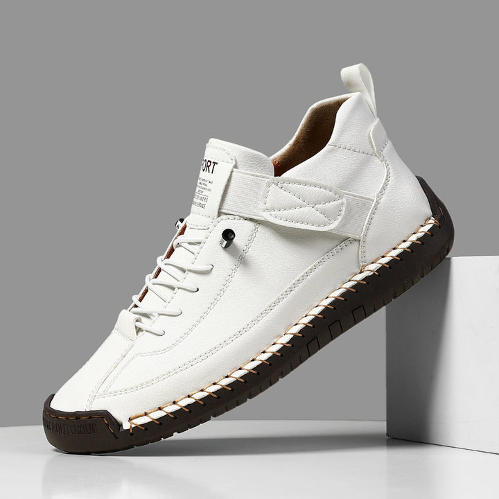 Women's Low-Top Sneakers - Lace-Up Stitched 