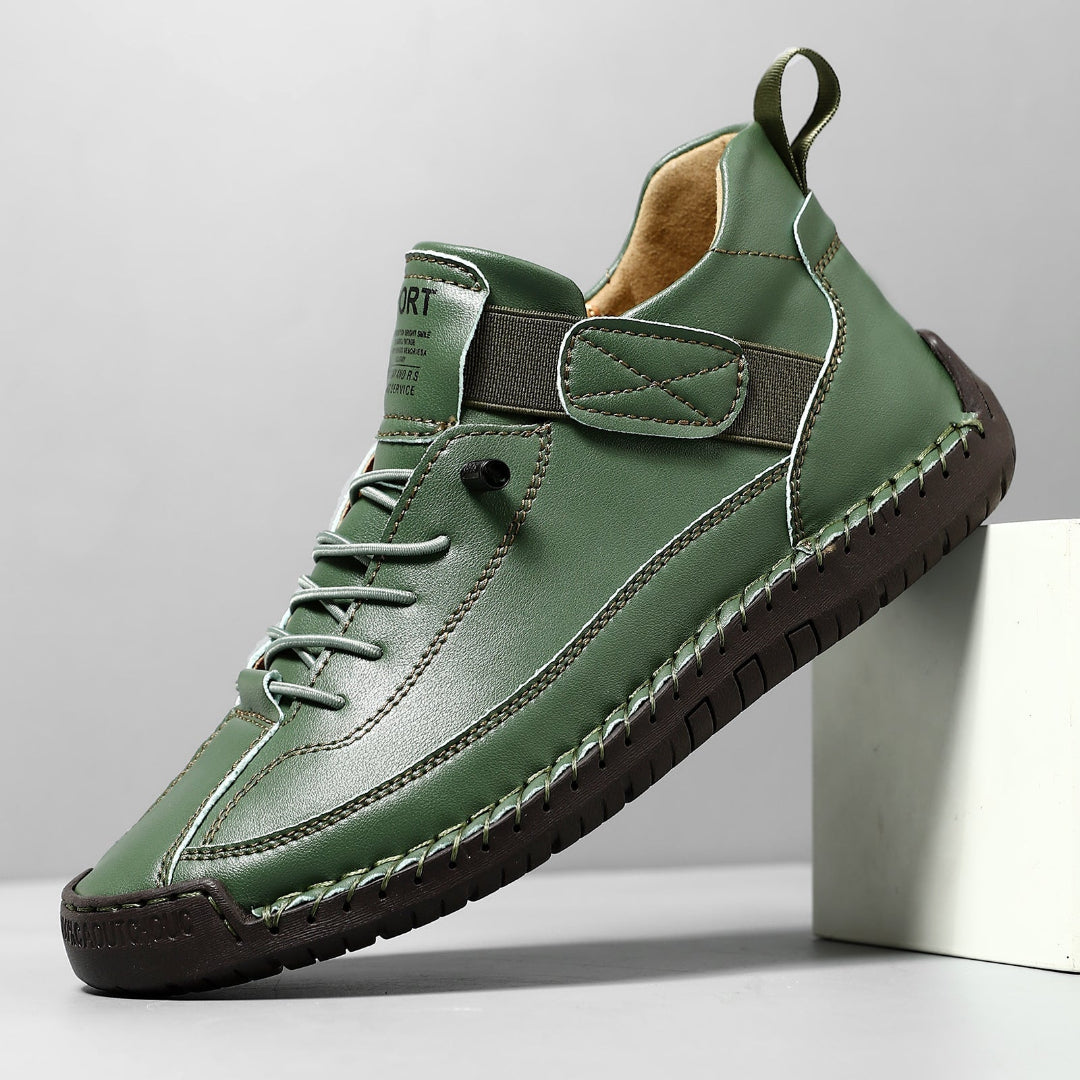 Women's Low-Top Sneakers - Lace-Up Stitched 