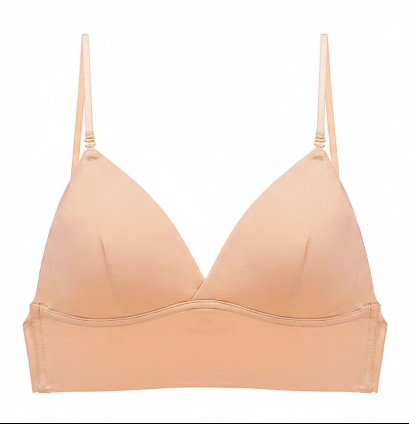 Women's Wireless Triangle Bra - Seamless Cup Wide Underband