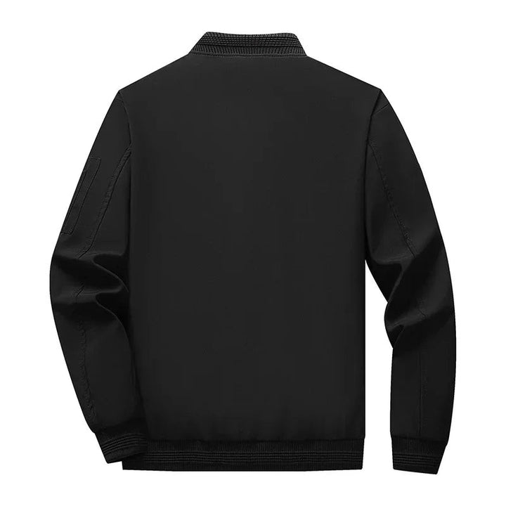Men's Bomber Jacket - Ribbed Hem and Cuffs