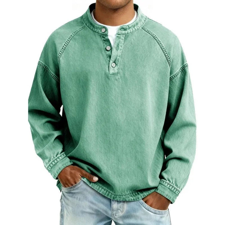 Men's Henley Shirt - Band Collar