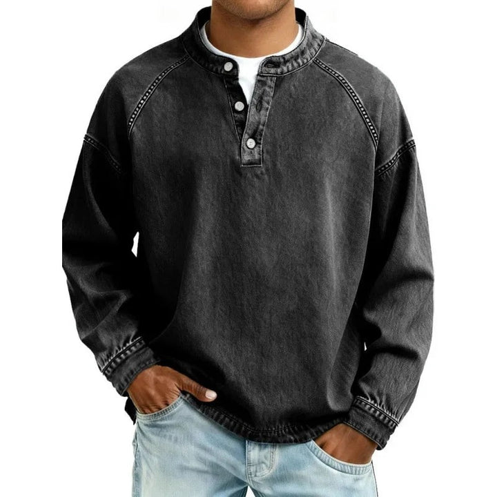 Men's Henley Shirt - Band Collar