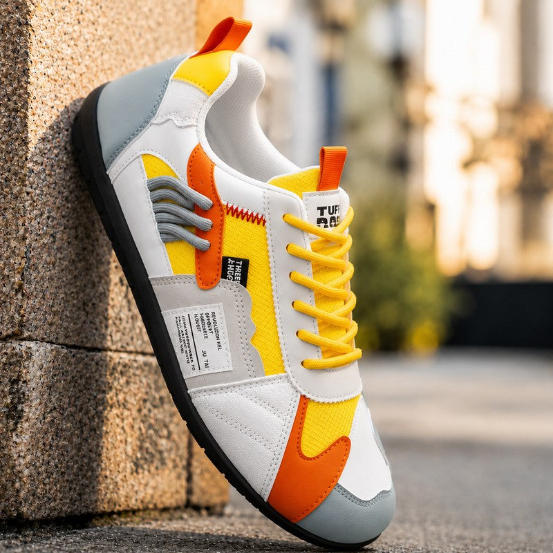 Men's Retro Colour-Block Sneakers - Low-Top