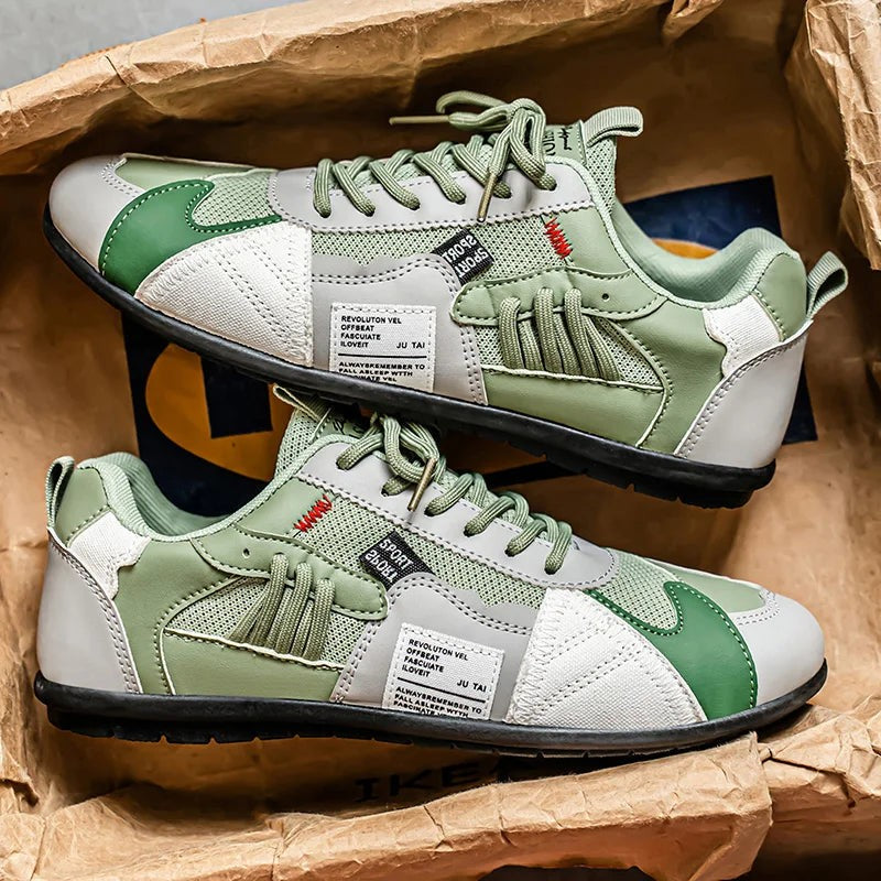 Men's Retro Colour-Block Sneakers - Low-Top