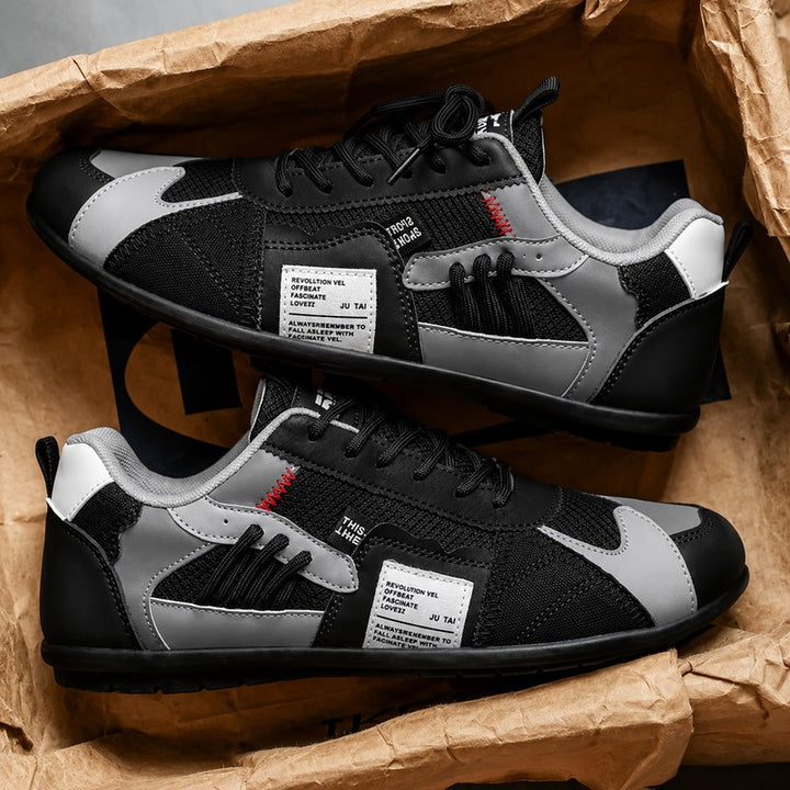 Men's Retro Colour-Block Sneakers - Low-Top