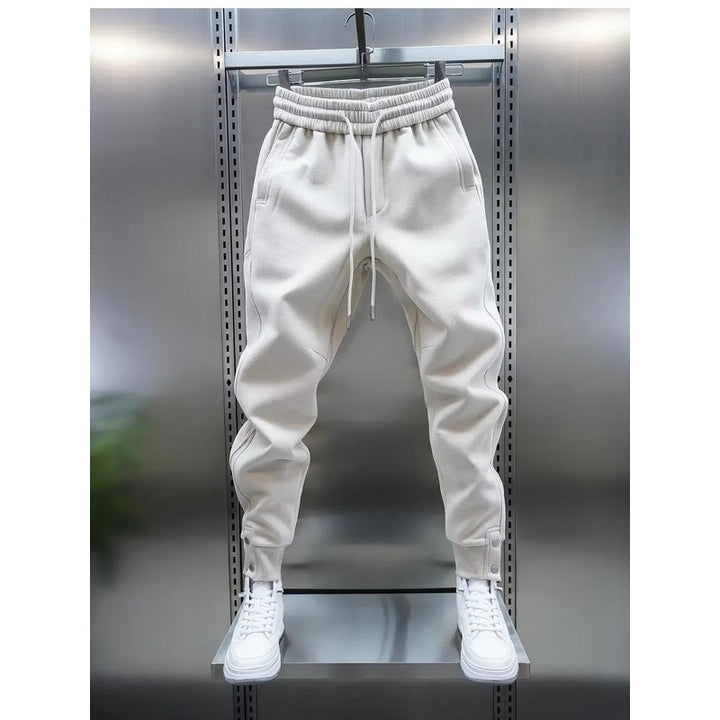 Men's Slim Fit Jogger Trousers - Elastic Waistband