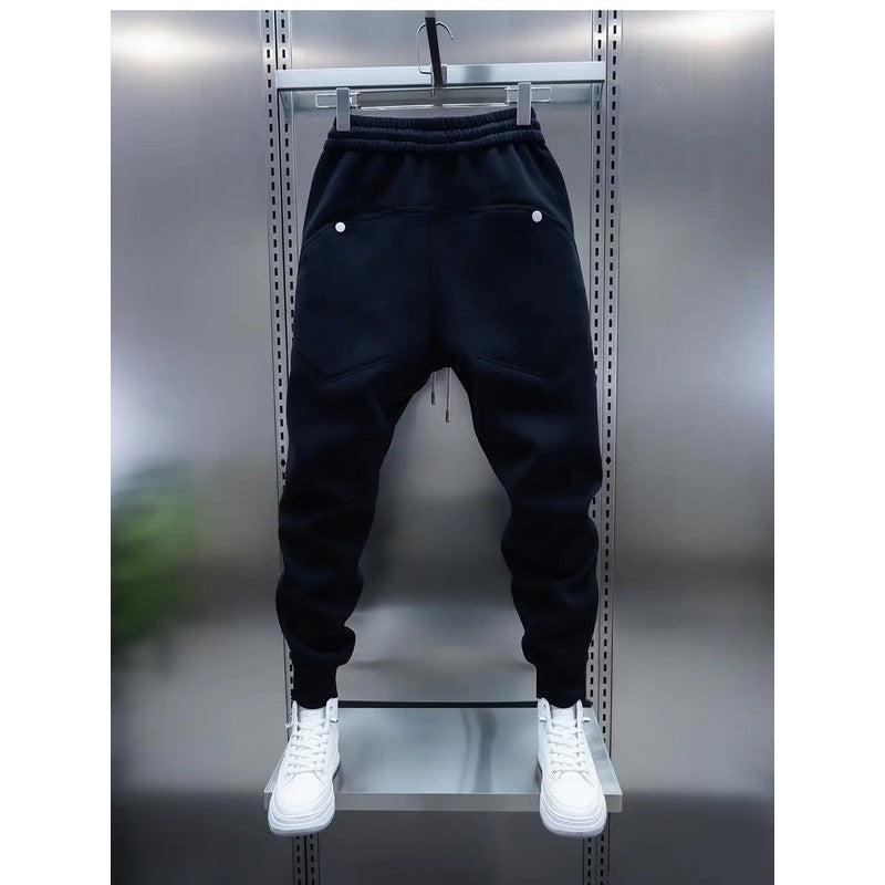 Men's Slim Fit Jogger Trousers - Elastic Waistband