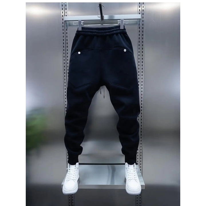 Men's Slim Fit Jogger Trousers - Elastic Waistband