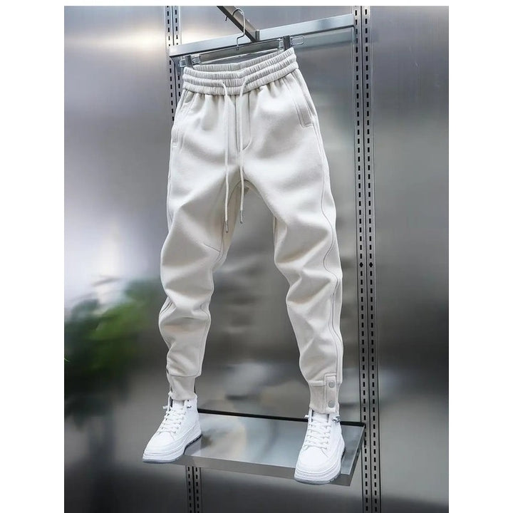 Men's Slim Fit Jogger Trousers - Elastic Waistband