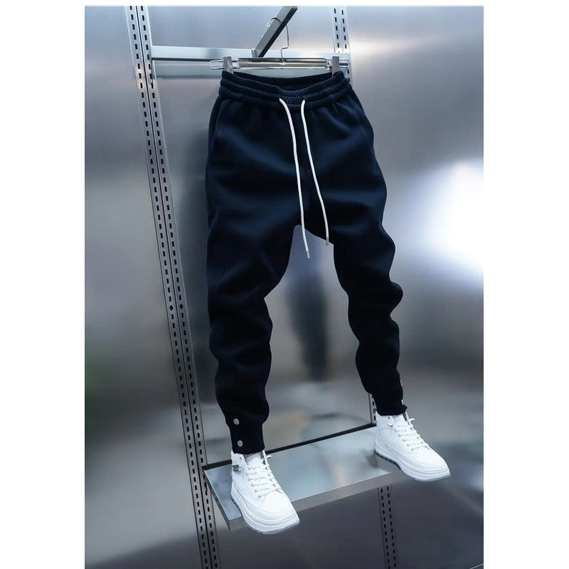 Men's Slim Fit Jogger Trousers - Elastic Waistband