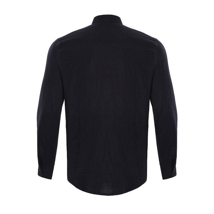 Men's Stand Collar Long-Sleeve Shirt