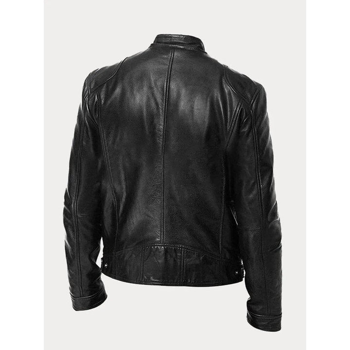 Men's Zip-Up Jacket - Band Collar with Chest Pockets