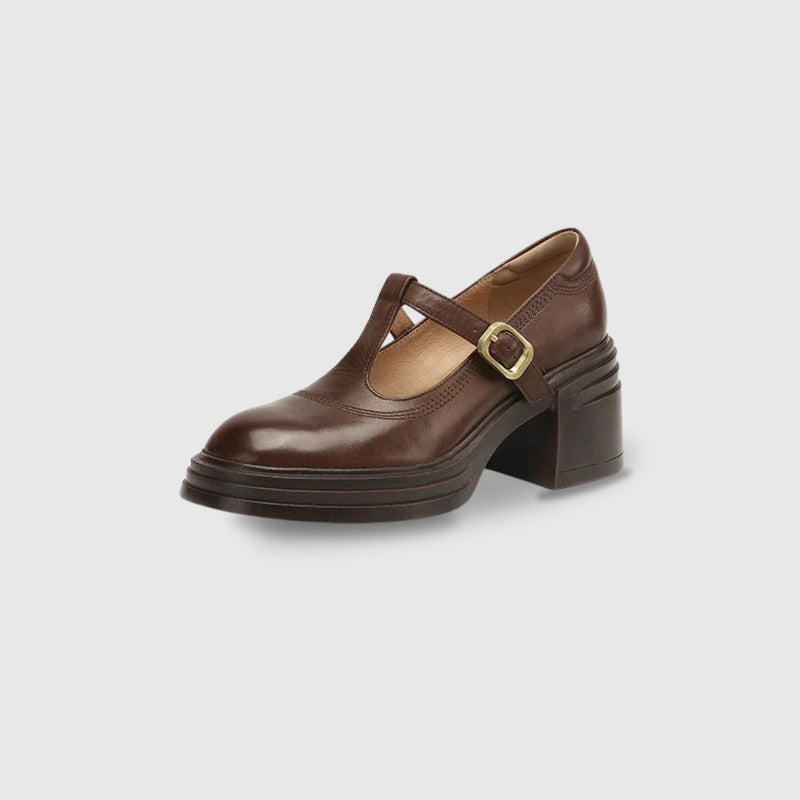 Women's Block Heel T-Bar Pump
