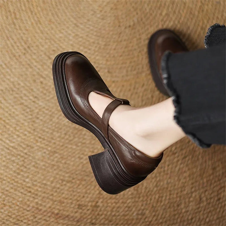 Women's Block Heel T-Bar Pump