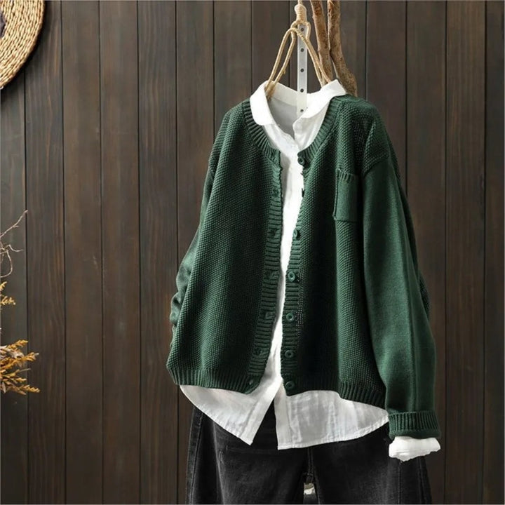 Women's Cardigan - Button-Front Closure V-Neck