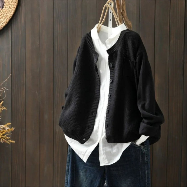 Women's Cardigan - Button-Front Closure V-Neck