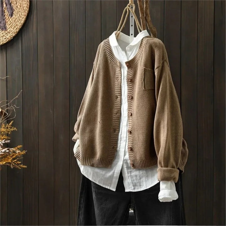 Women's Cardigan - Button-Front Closure V-Neck
