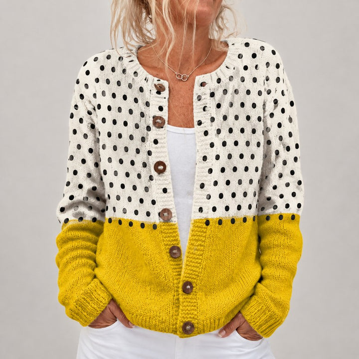 Women's Colorblock Cardigan - Open Front Two-Tone