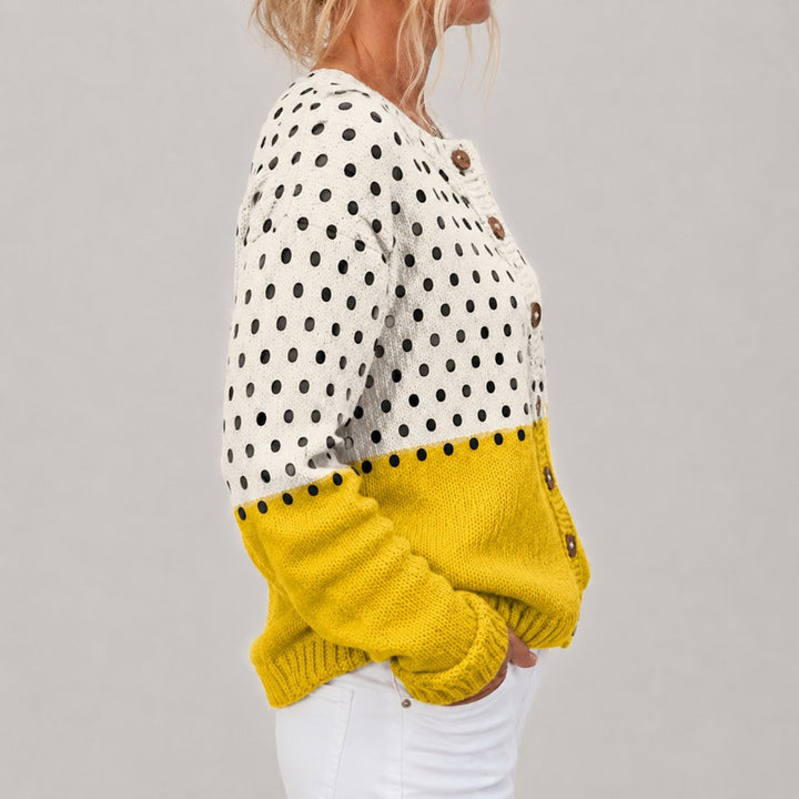 Women's Colorblock Cardigan - Open Front Two-Tone