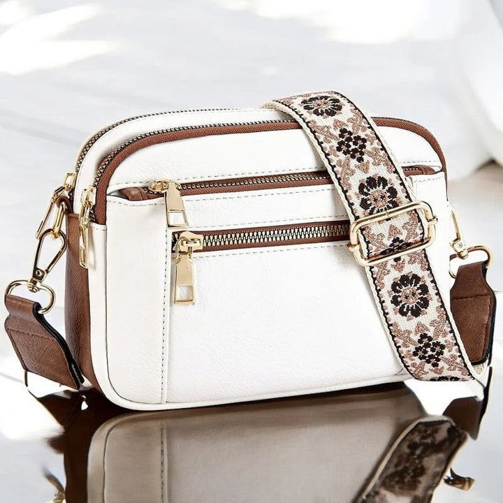 Women's Crossbody Bag - Adjustable Floral Strap