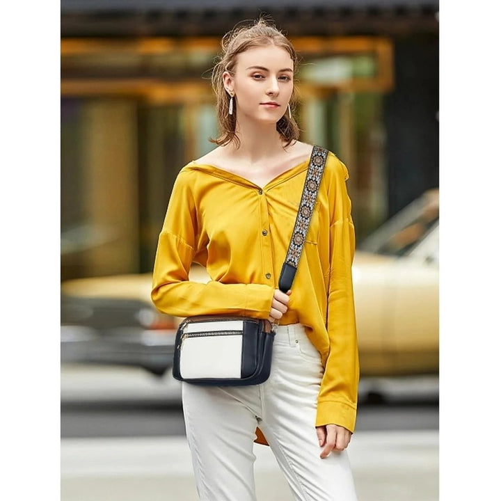 Women's Crossbody Bag - Adjustable Floral Strap