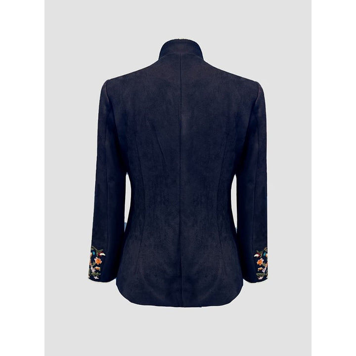Women's Embroidered Jacket - Stand-Up Collar