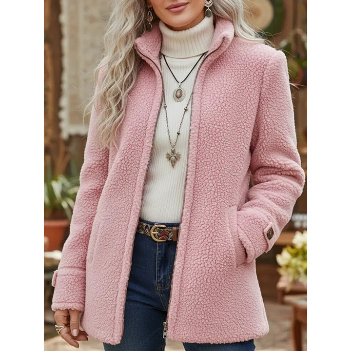 Women's Full-Zip Jacket - Stand Collar with Front Pockets