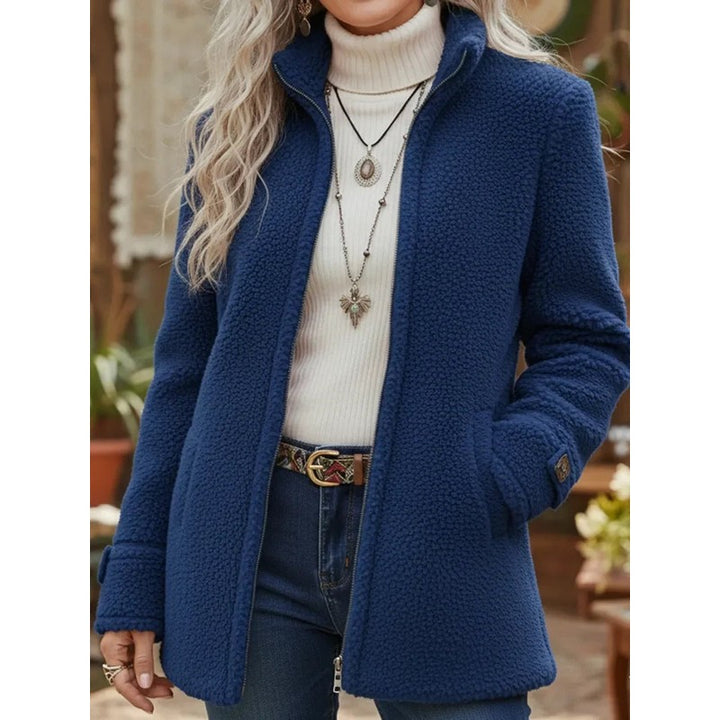 Women's Full-Zip Jacket - Stand Collar with Front Pockets