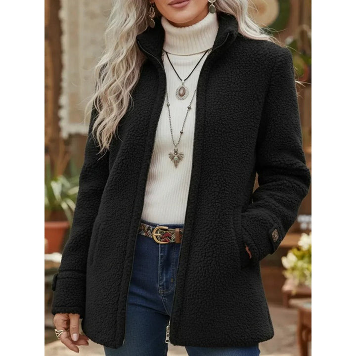 Women's Full-Zip Jacket - Stand Collar with Front Pockets