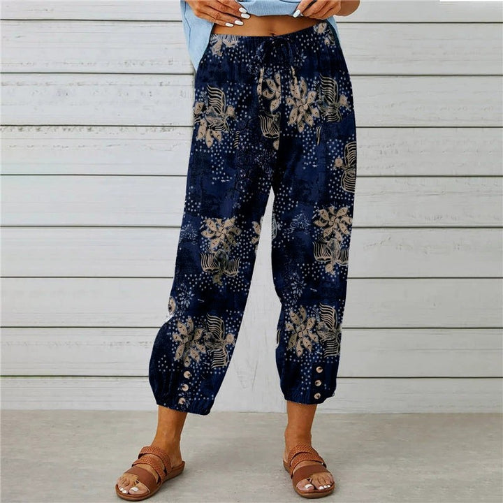 Women's Harem Pants - High Waist Elastic Ankle
