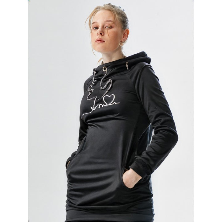 Women's Hoodie Dress - Slim Fit with Side Ruching