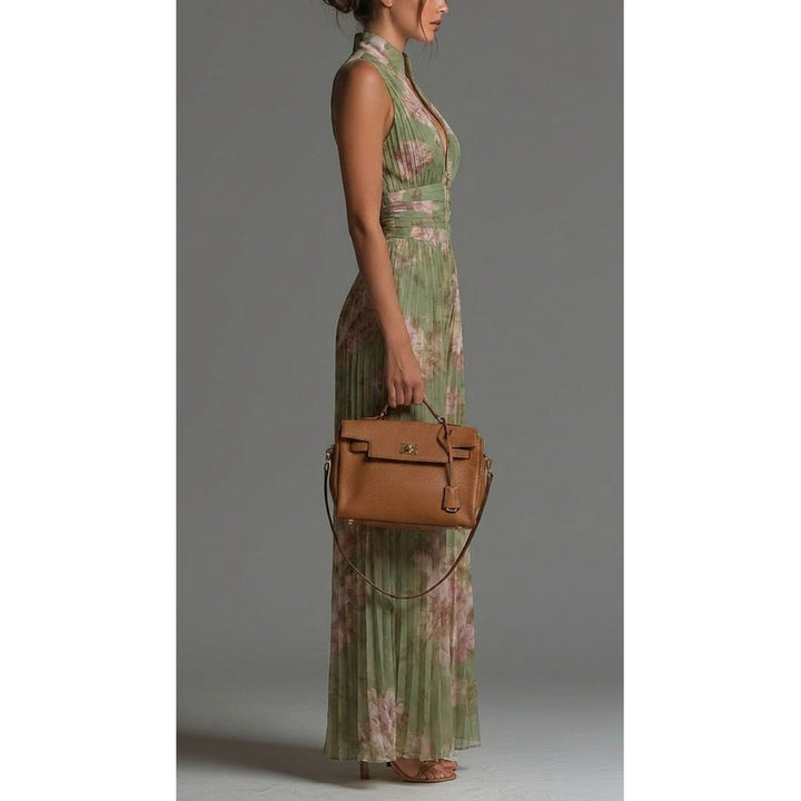 Women's Jumpsuit - Deep V-Neck Wide-Leg