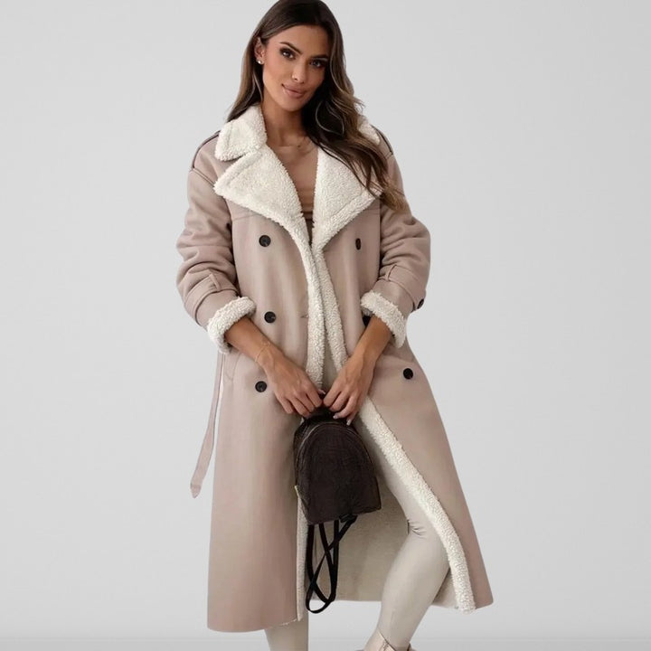 Women’s Long Double-Breasted Winter Coat